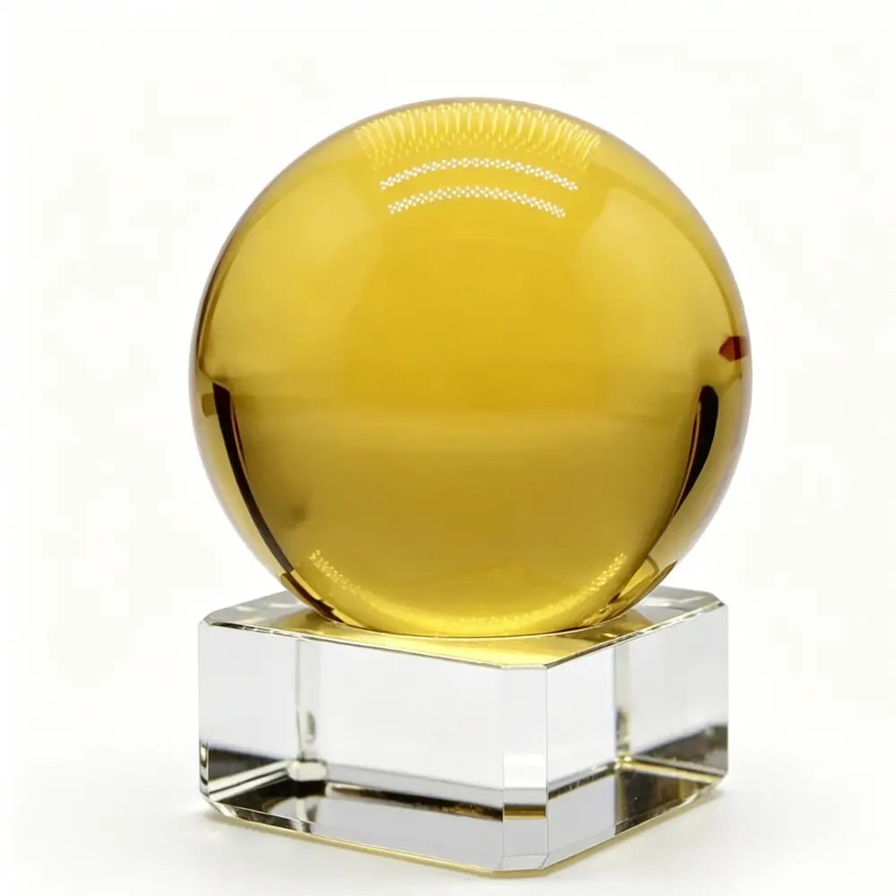 ZnSe ball lens showing compact geometry for short working distance optical assemblies