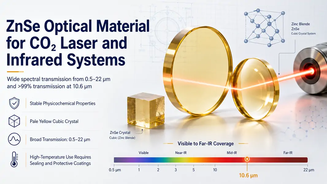CVD ZnSe infrared optical material characteristics applications and selection guide