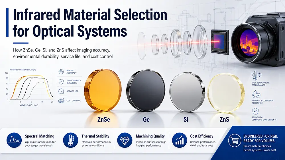 ZnSe germanium silicon and ZnS infrared optical material selection comparison