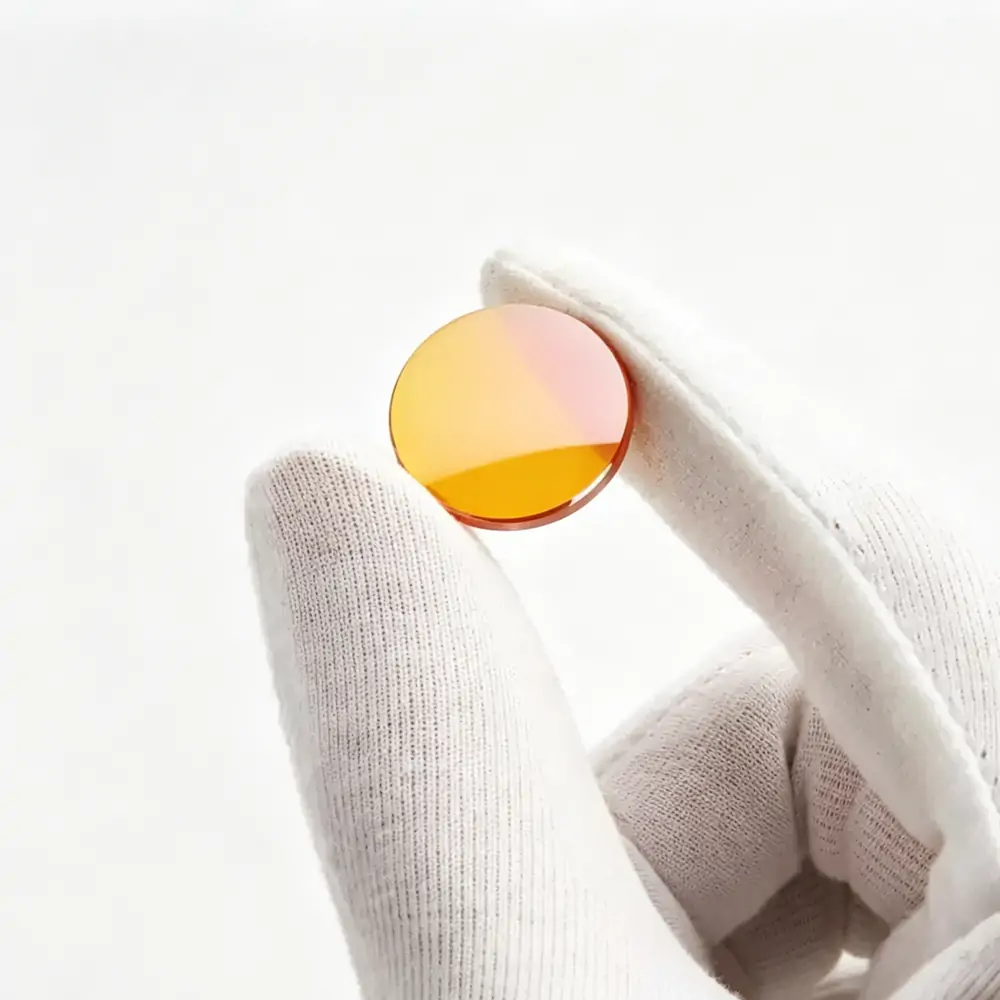 ZnSe bi-convex lens showing symmetric geometry for balanced aberration in infrared applications