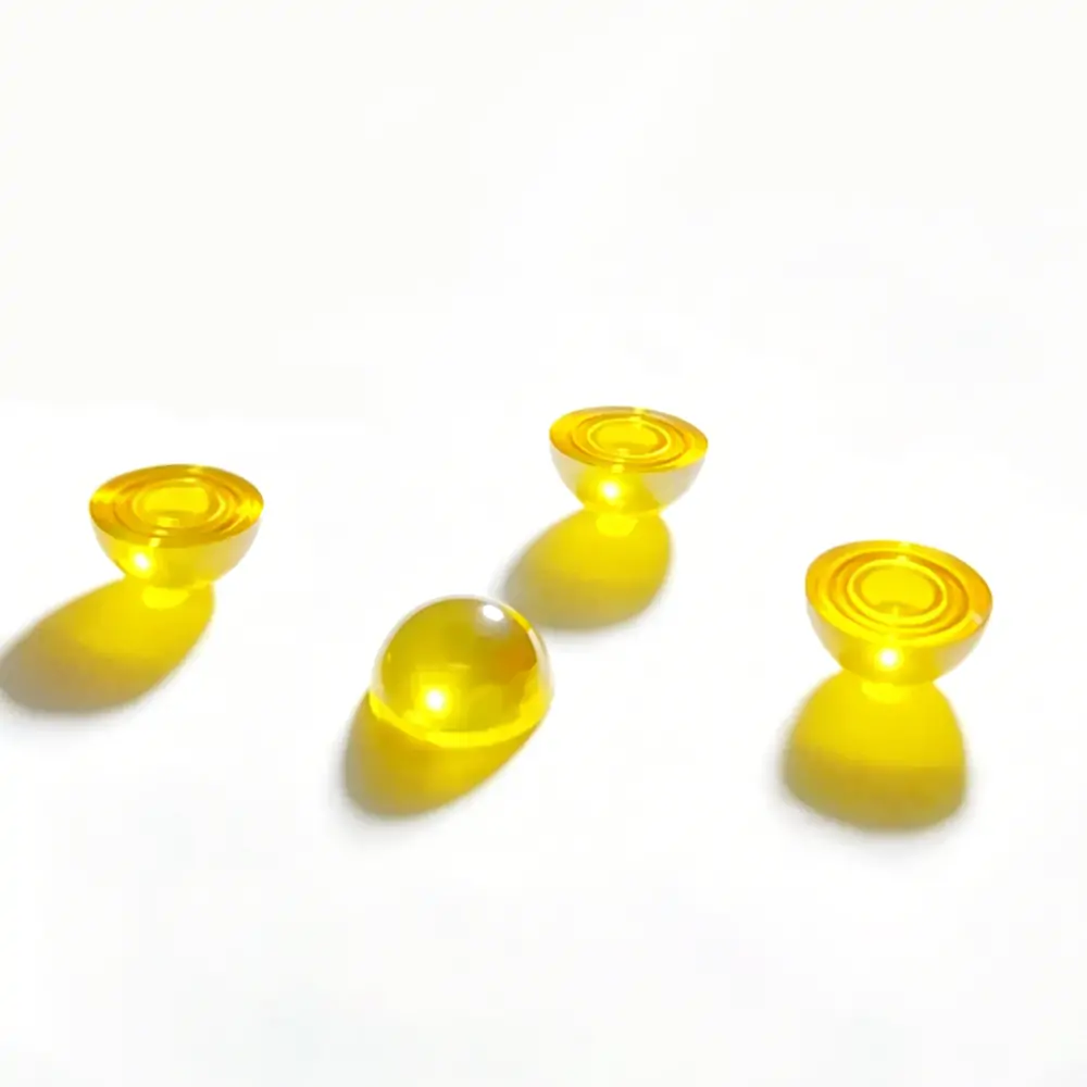 ZnSe half-ball lens for compact infrared coupling and low-profile optical assemblies