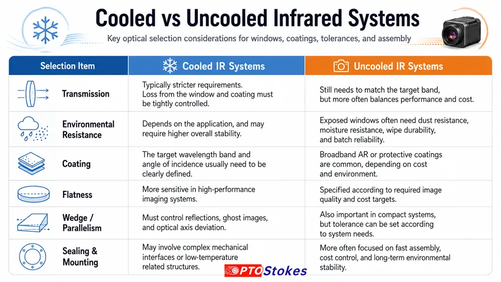 Key optical selection considerations for infrared windows and lenses in cooled and uncooled systems