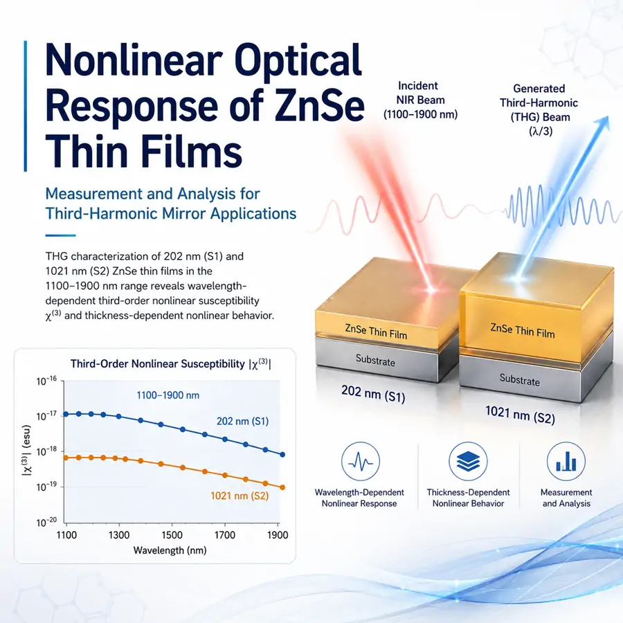 Nonlinear optical response of ZnSe thin film samples