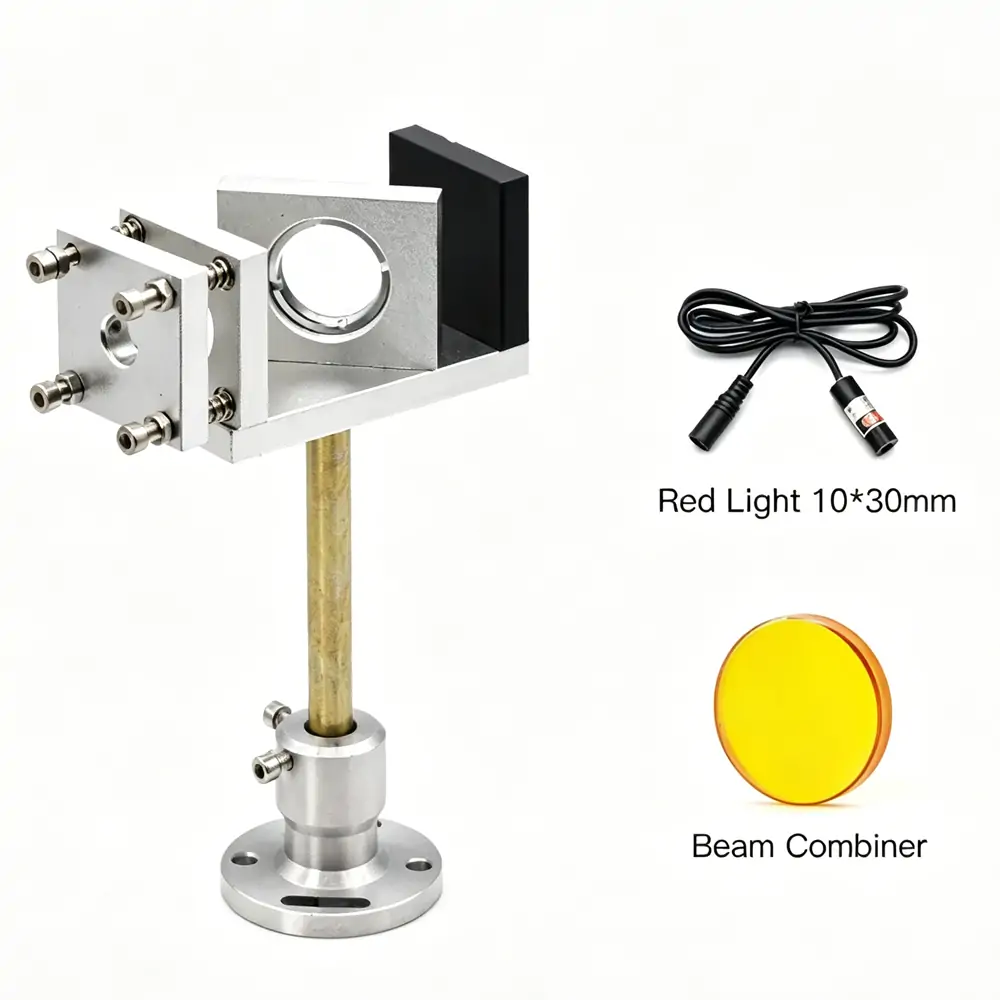 ZnSe beam combiner for CO2 laser and visible alignment beam integration