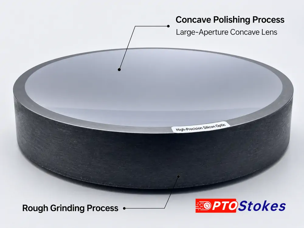 Polishing process for custom germanium plano-convex infrared lenses