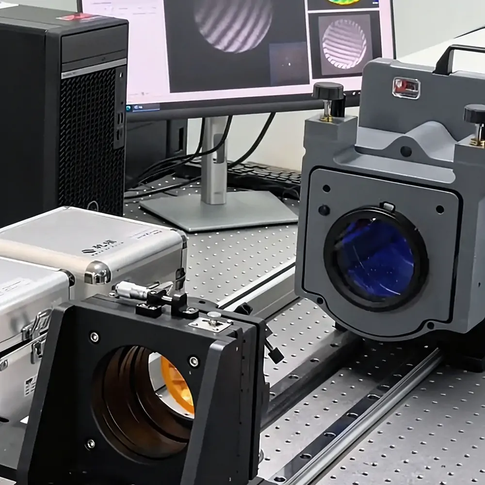 Laser interferometer inspection for optical components