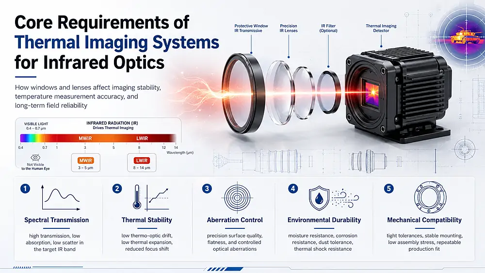 Infrared windows and lenses selection guide for thermal imaging systems